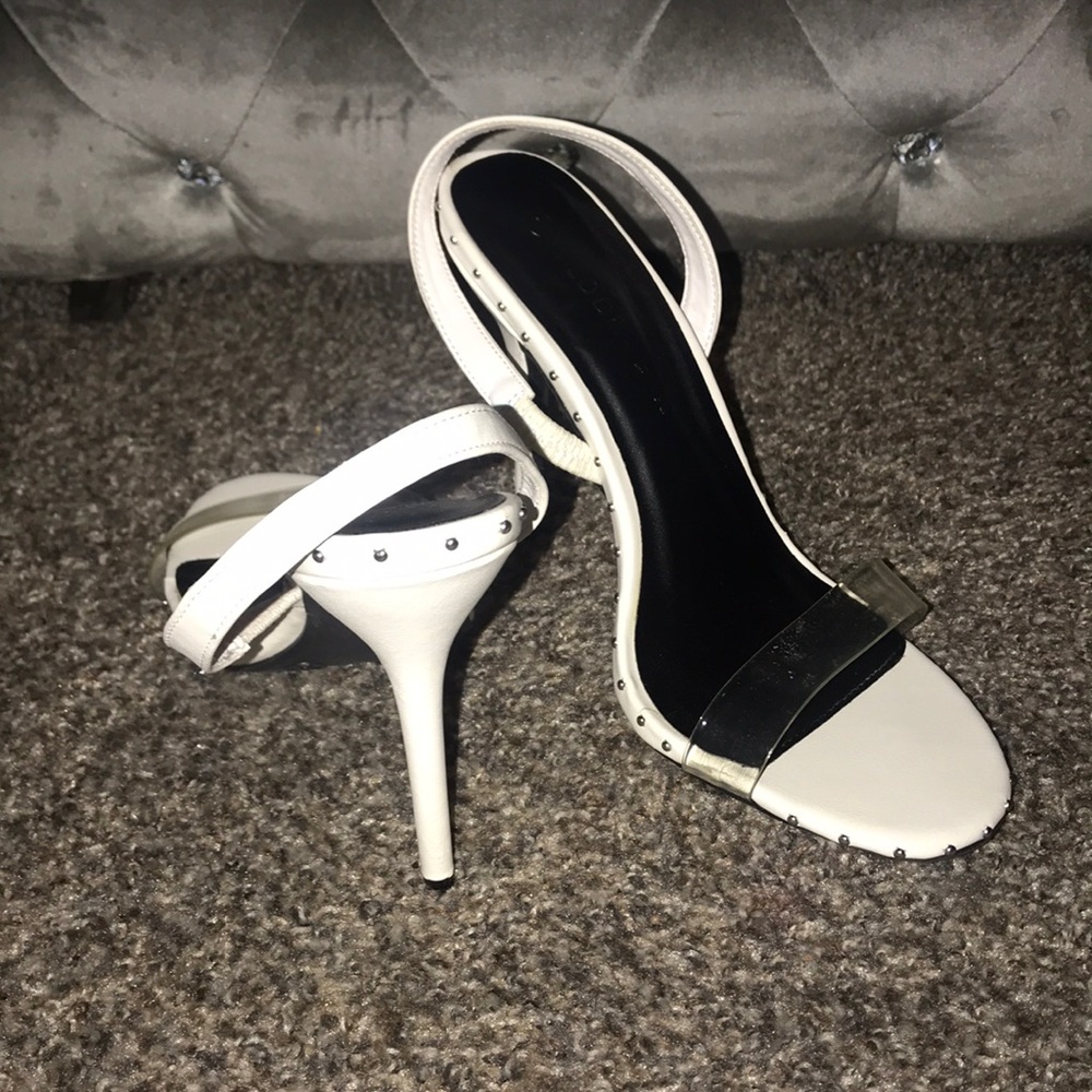 Cute white sandal heels